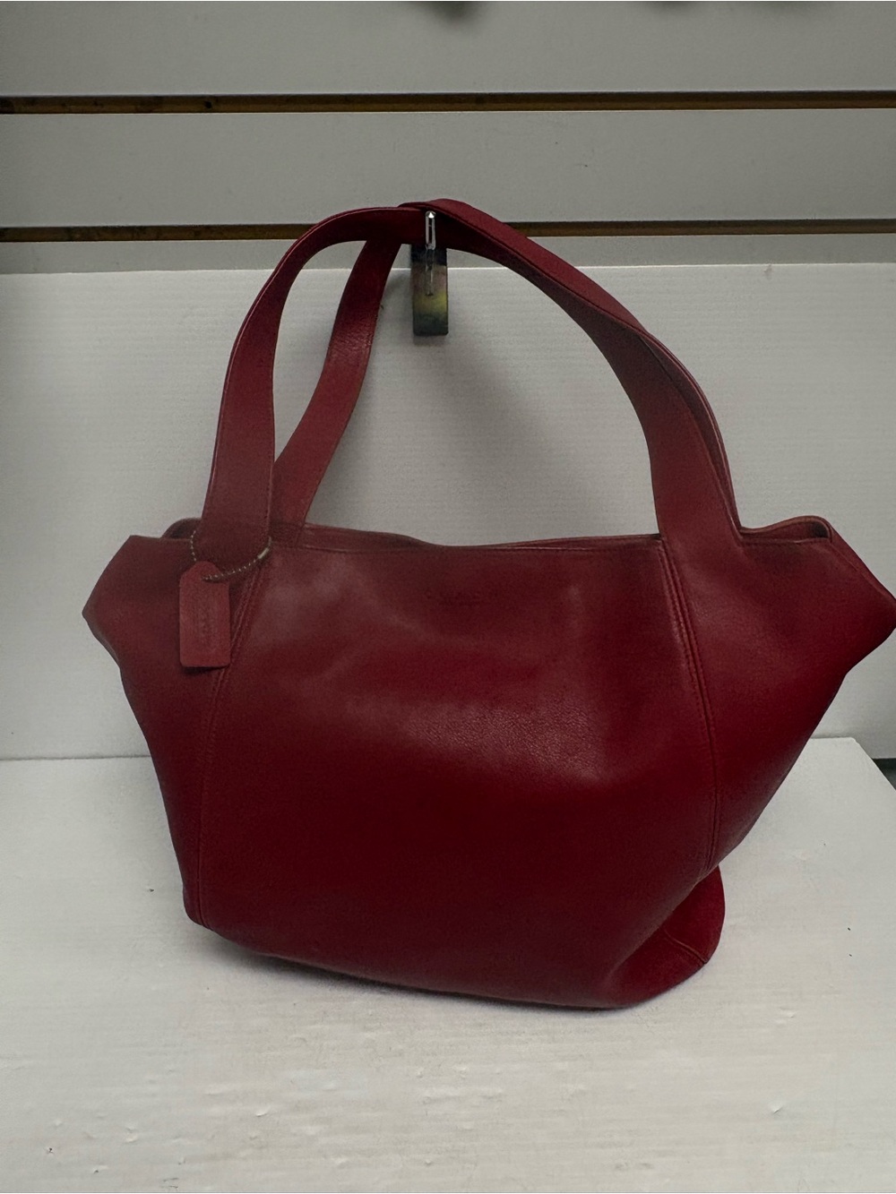 Coach Deep Red Leather Tote - Picture 2 of 4